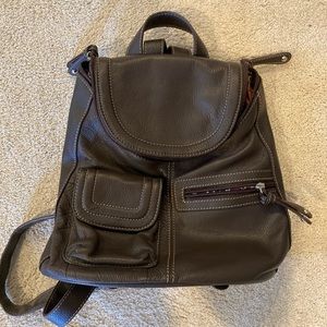 Leather backpack purse